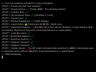 /comms_array/local/Mkpụrụobi_mepụta > U+23F0 \n /comms_array/local/onye_Nchọgharị > yeah, yeah, i'm up. \n /comms_array/local/Mkpụrụobi_mepụta > ETA to Nysa's Wake: 12 MINUTES
